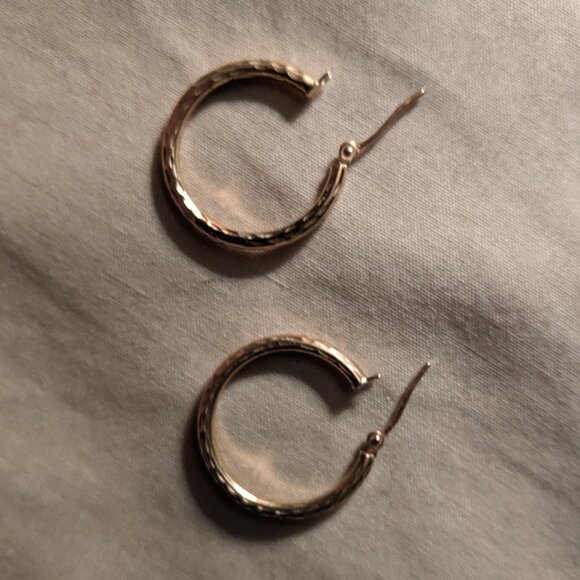 10K Hoop Earrings - Picture 4 of 6